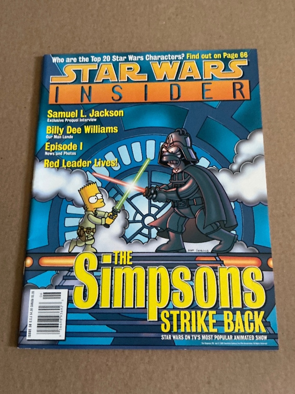 Star Wars Insider Magazine Issue 38 June 1998 The Simpsons Strikes Back Cover